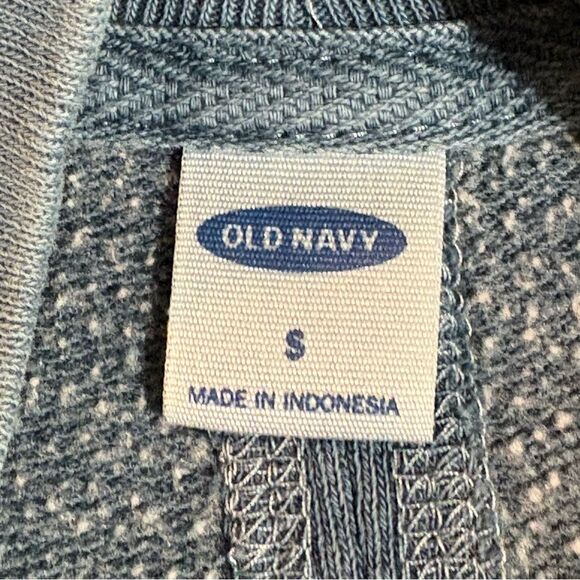 Old Navy Crop Sweatshirt Women’s Small Blue Mock Neck Drop Shoulder. - Picture 7 of 9